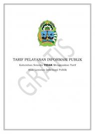 TARIF LAYANAN INFORMASI PUBLIK